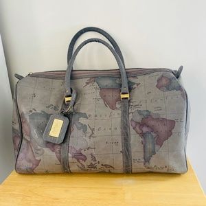 Gitano Paris Milan Vintage World Map Travel Duffel